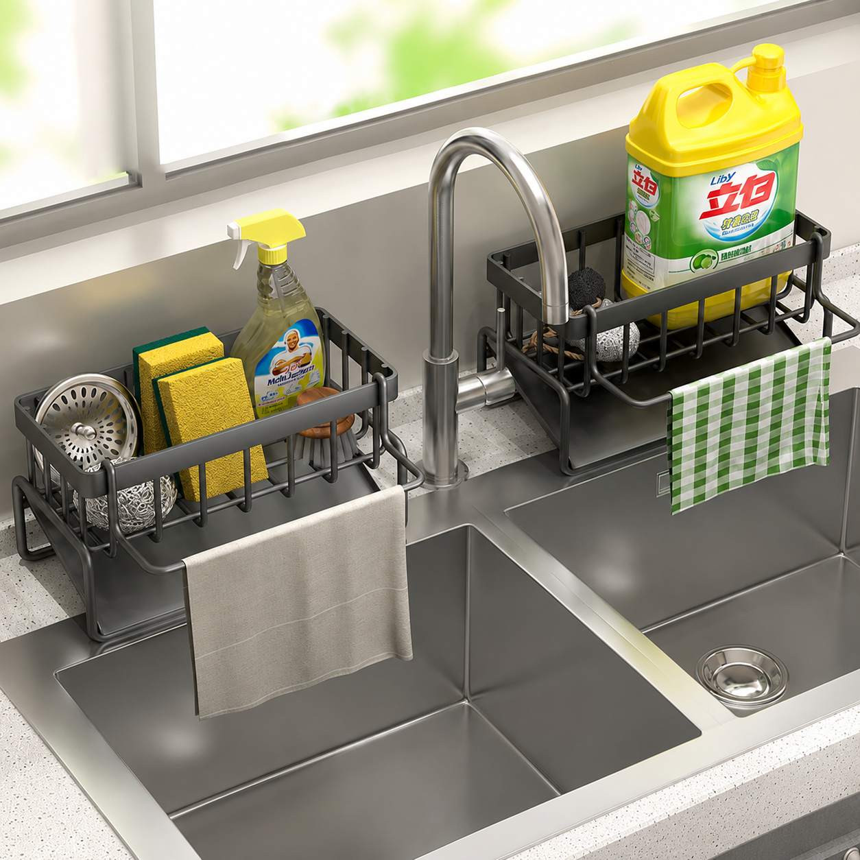Stainless Steel Sink Organizer Rack