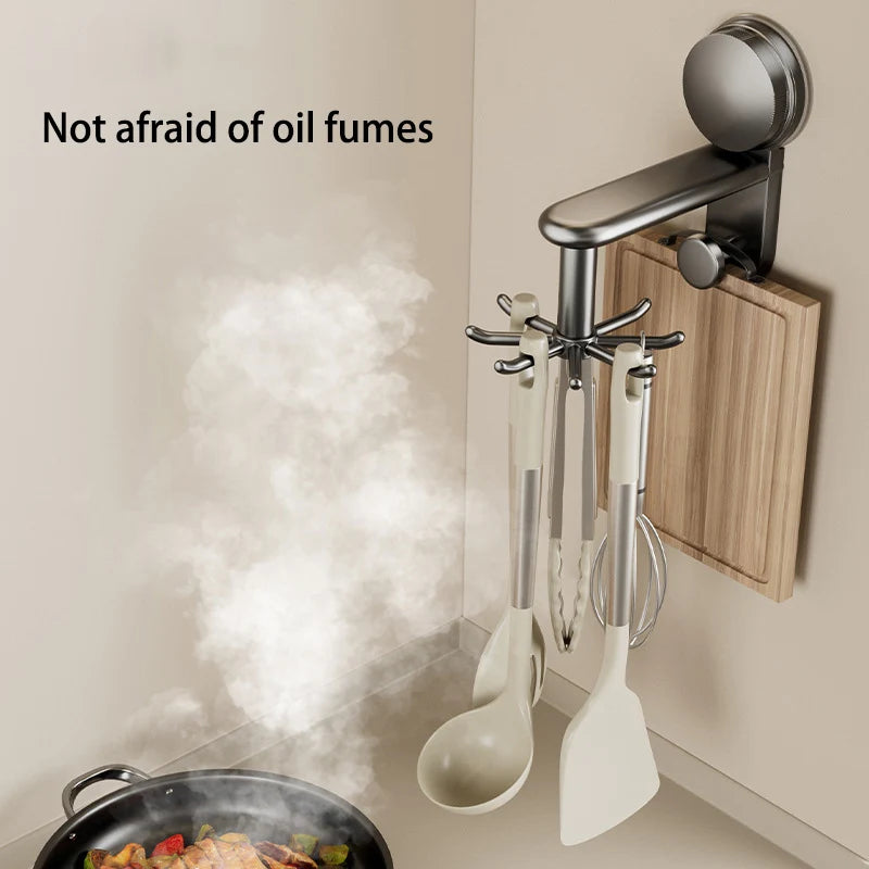 360° Suction Cup Rotating Hook Wall Organizer