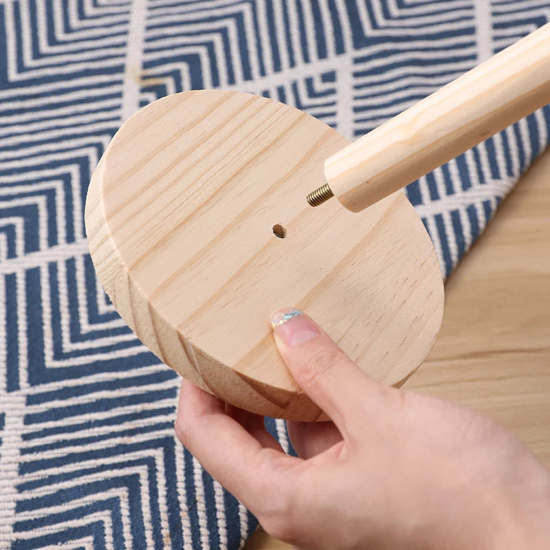 Natural Wood Paper Towel Stand