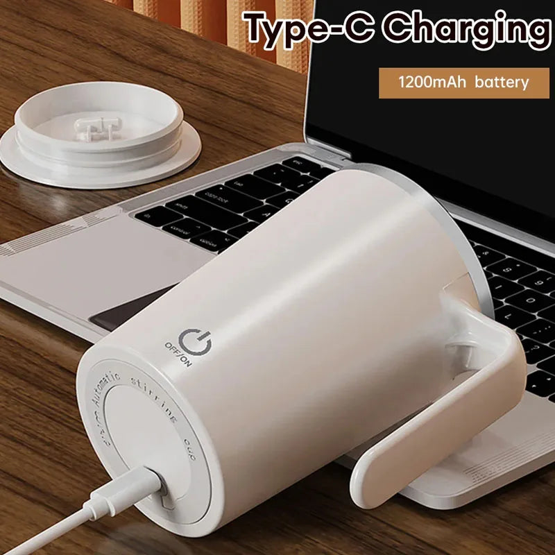 Automatic Self-Stirring Coffee Mug – Rechargeable Magnetic Travel Cup